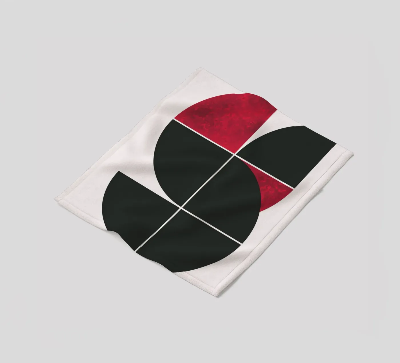 Mid century ruby fleece blanket by Little Dean