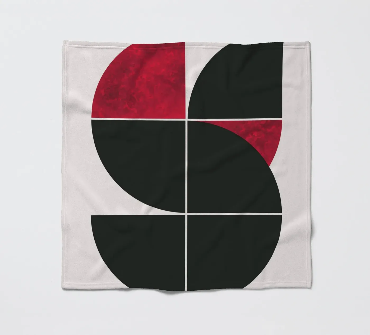 Mid century ruby fleece blanket by Little Dean