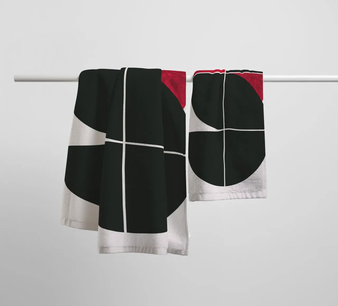 Robijn uit het midden van de eeuw badhanddoek van Little Dean