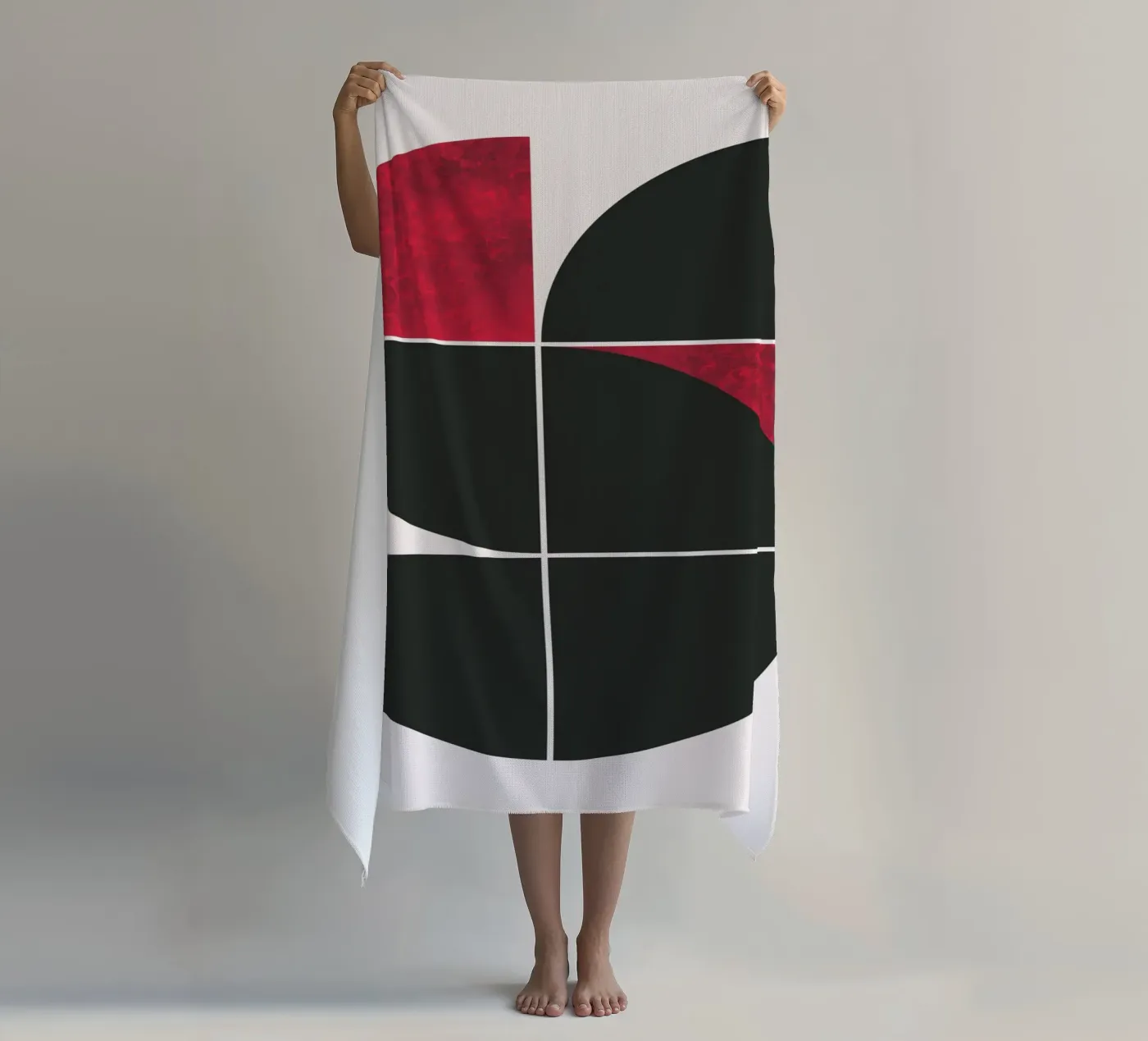 Mid century ruby Strandtuch von Little Dean