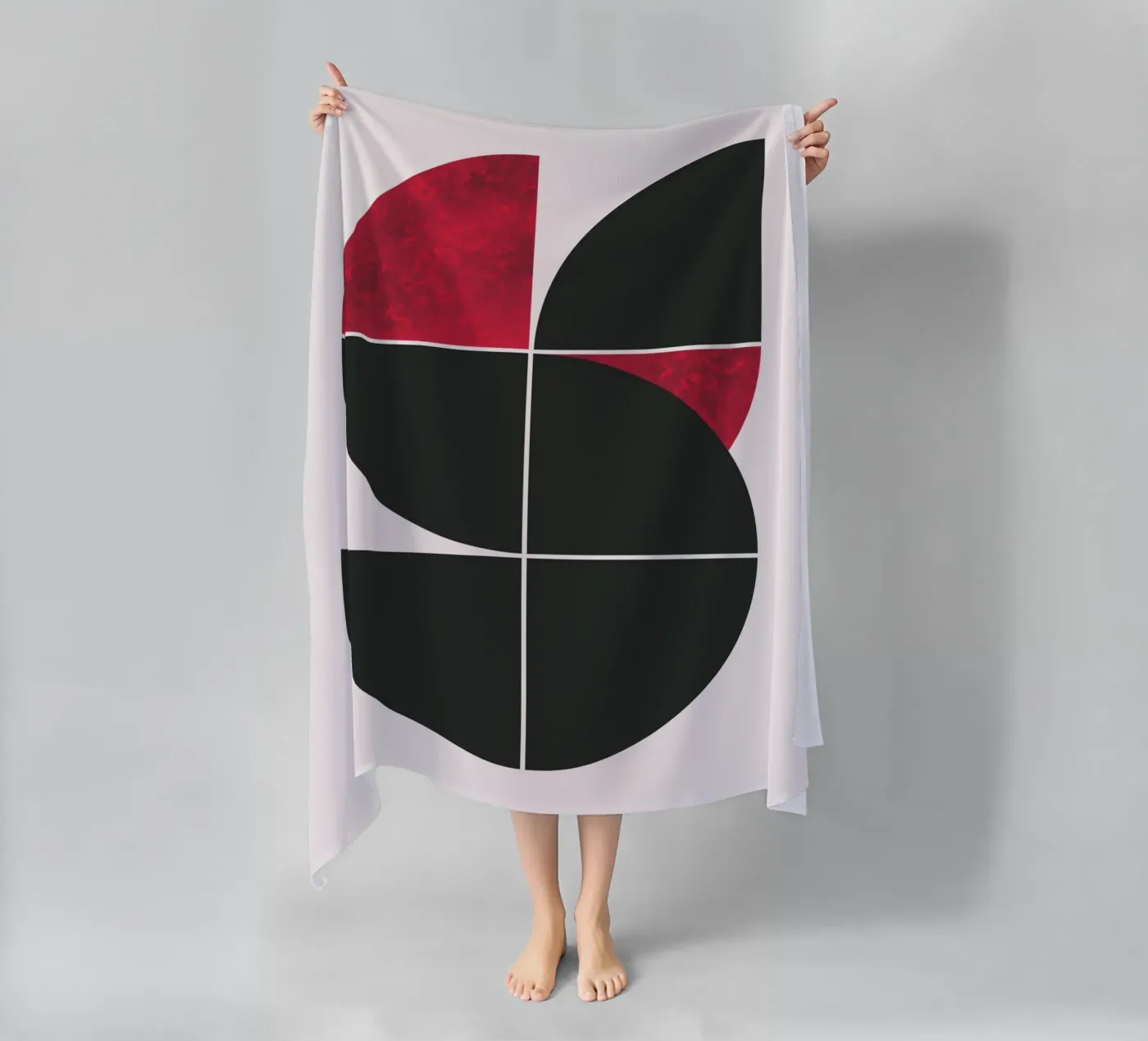 Mid century ruby Strandtuch von Little Dean