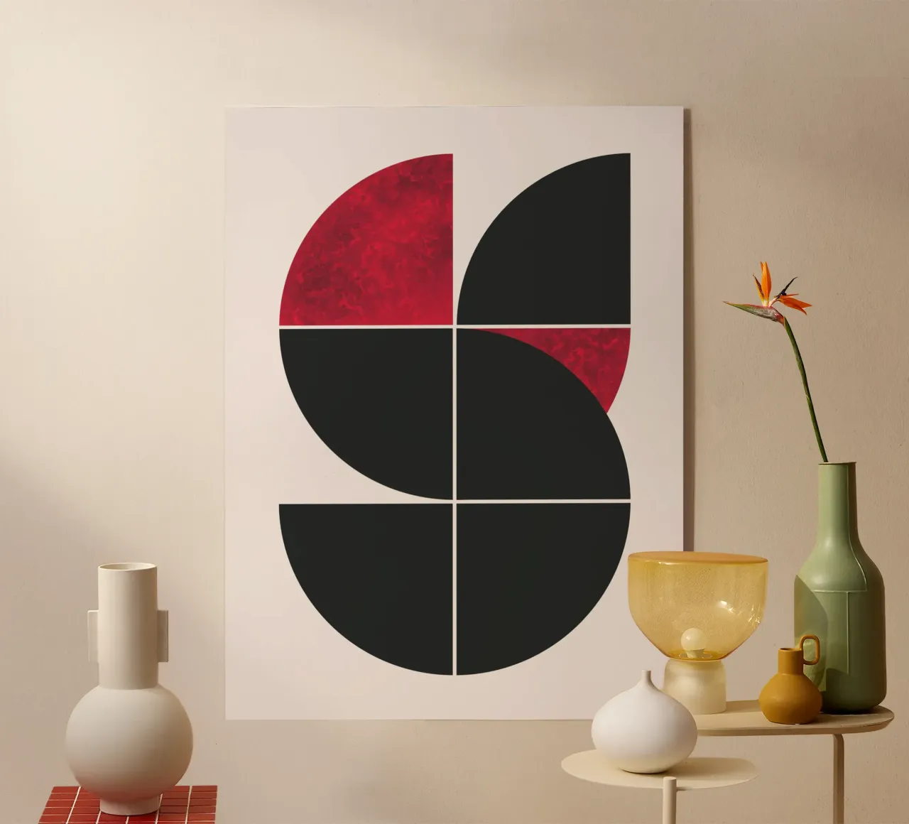 Robijn uit het midden van de eeuw acryl van Little Dean