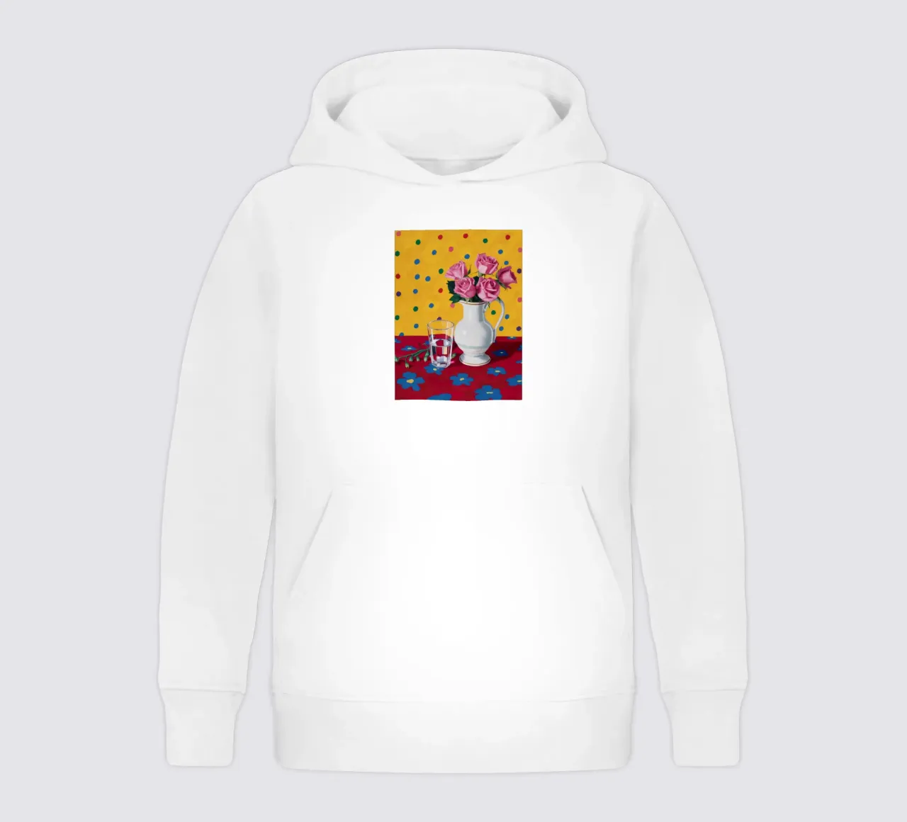 Polka Dot Rose Joy kids hoodie by Fable Tempa