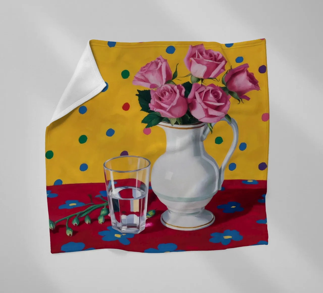 Rosa a pois Joy coperta in pile da Fable Tempa