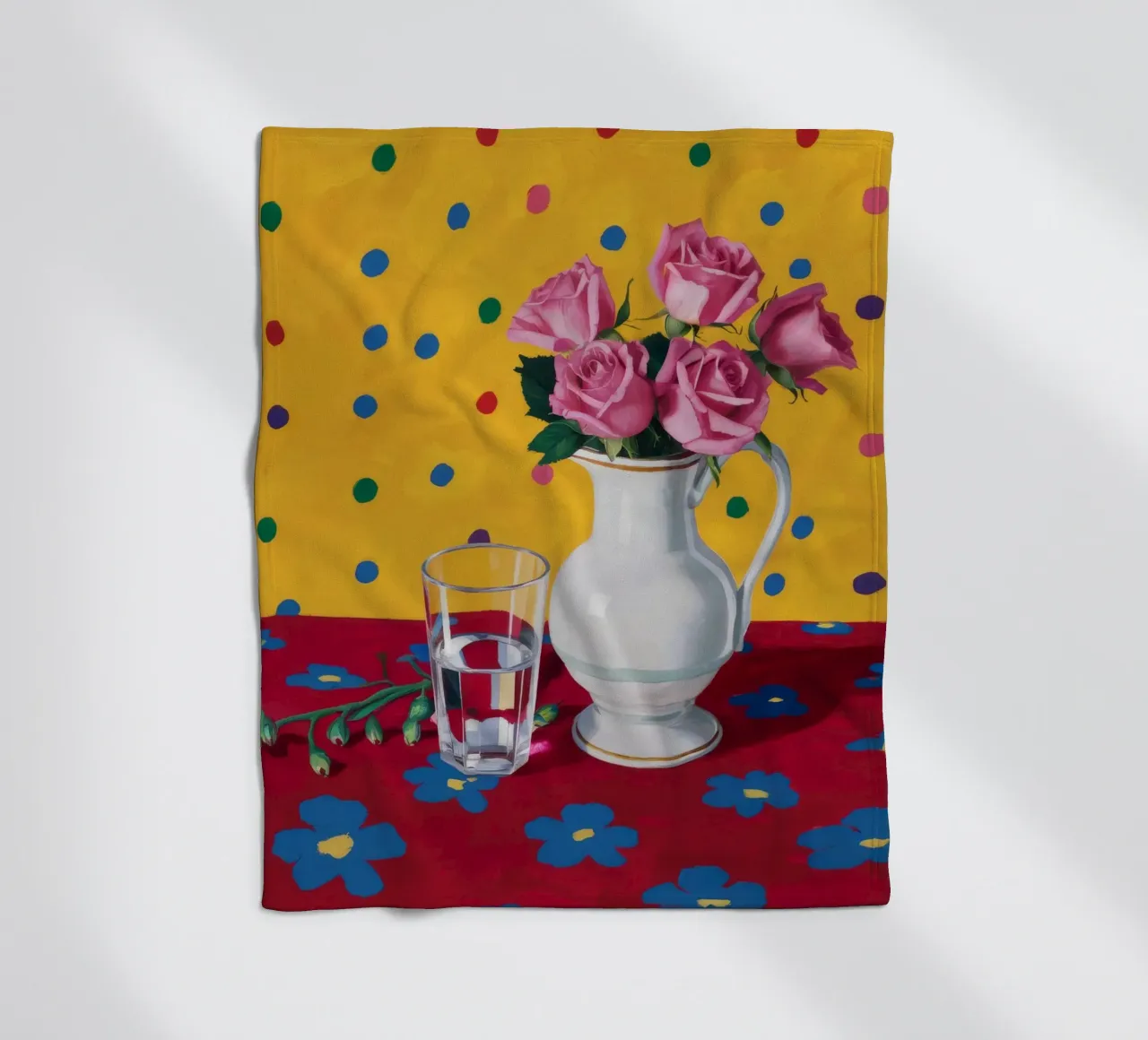 Rosa a pois Joy coperta in pile da Fable Tempa