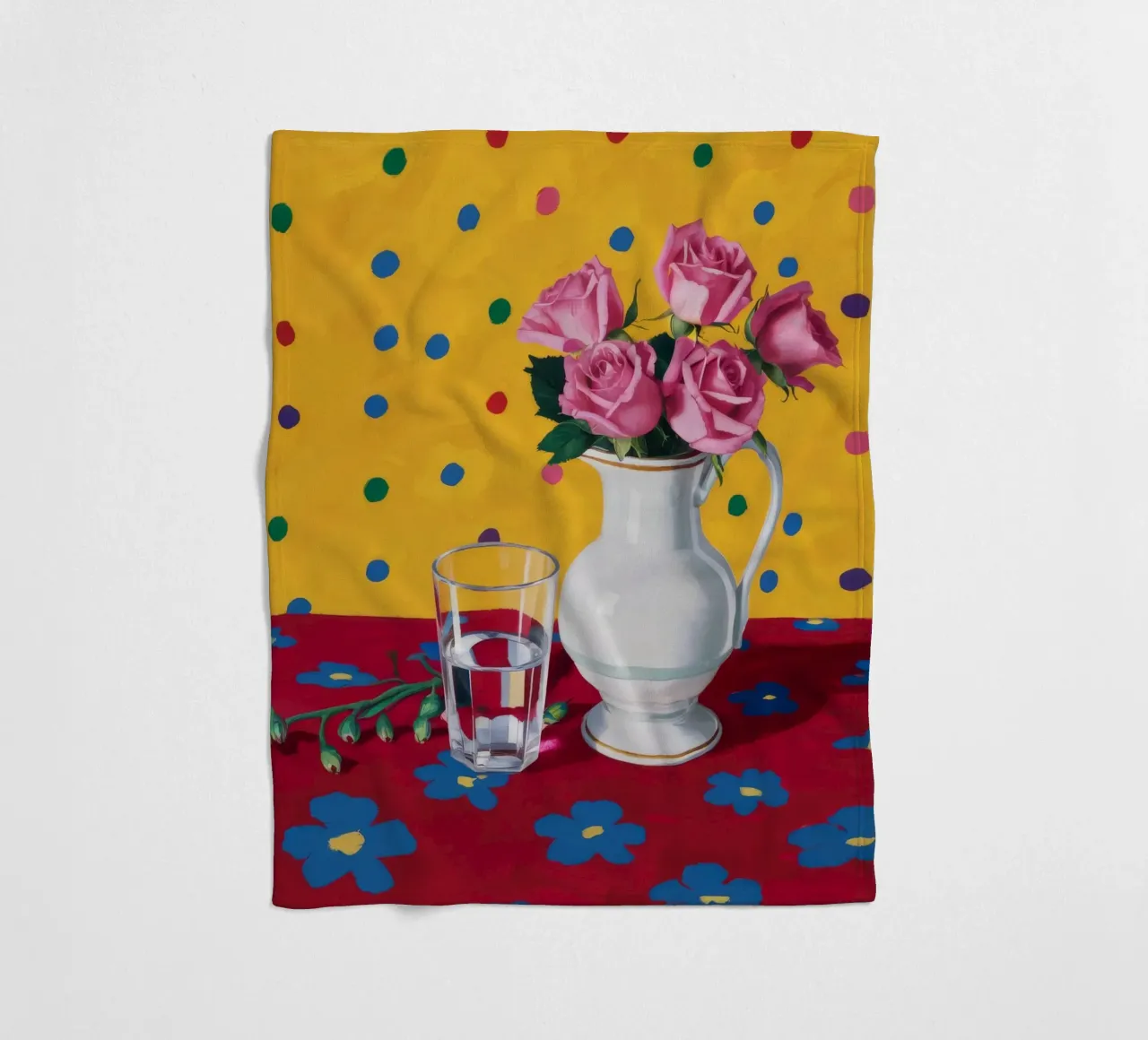 Rosa a pois Joy coperta in pile da Fable Tempa