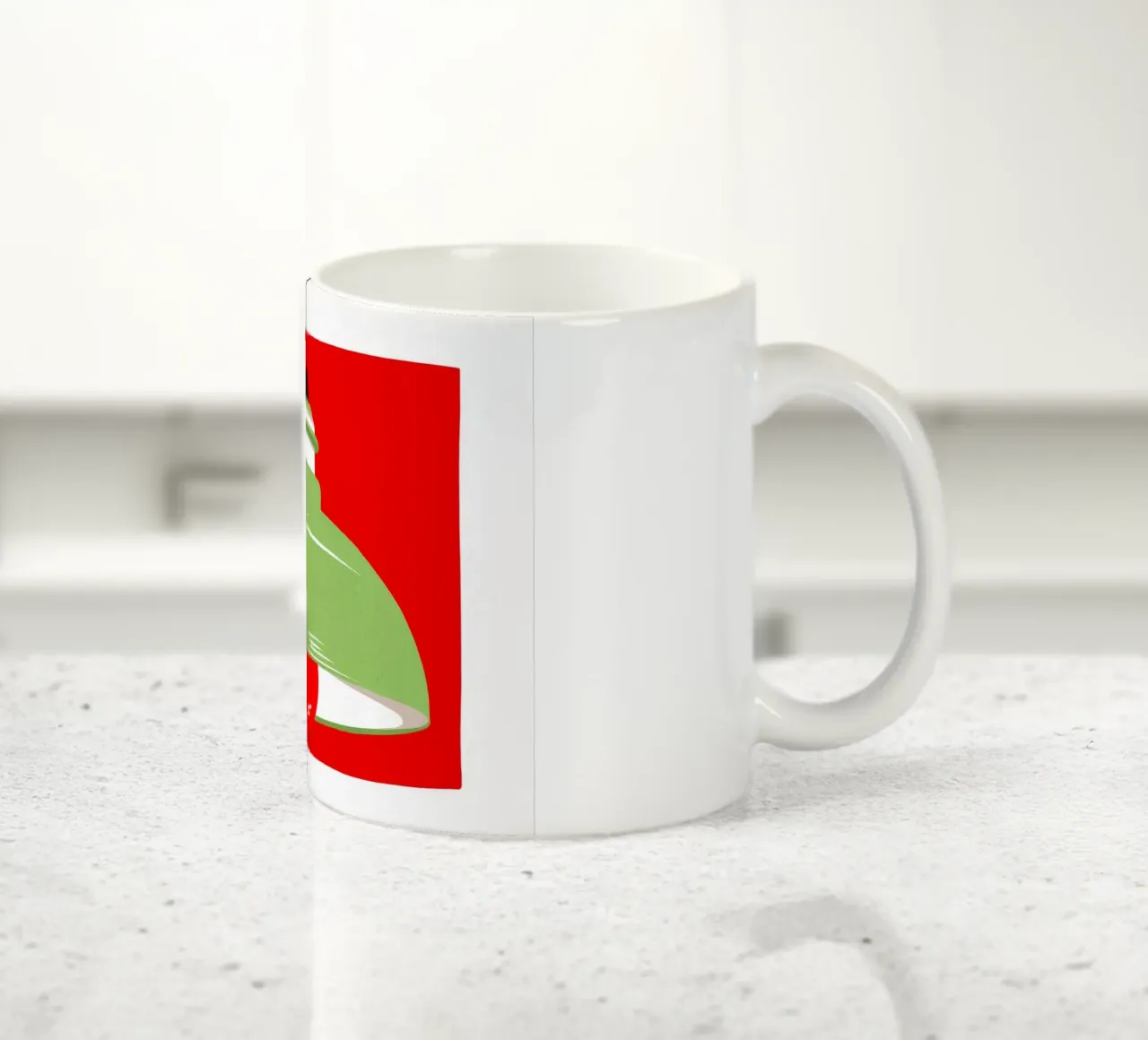 Luce a sospensione verde tazza in ceramica da Tiga Bersama