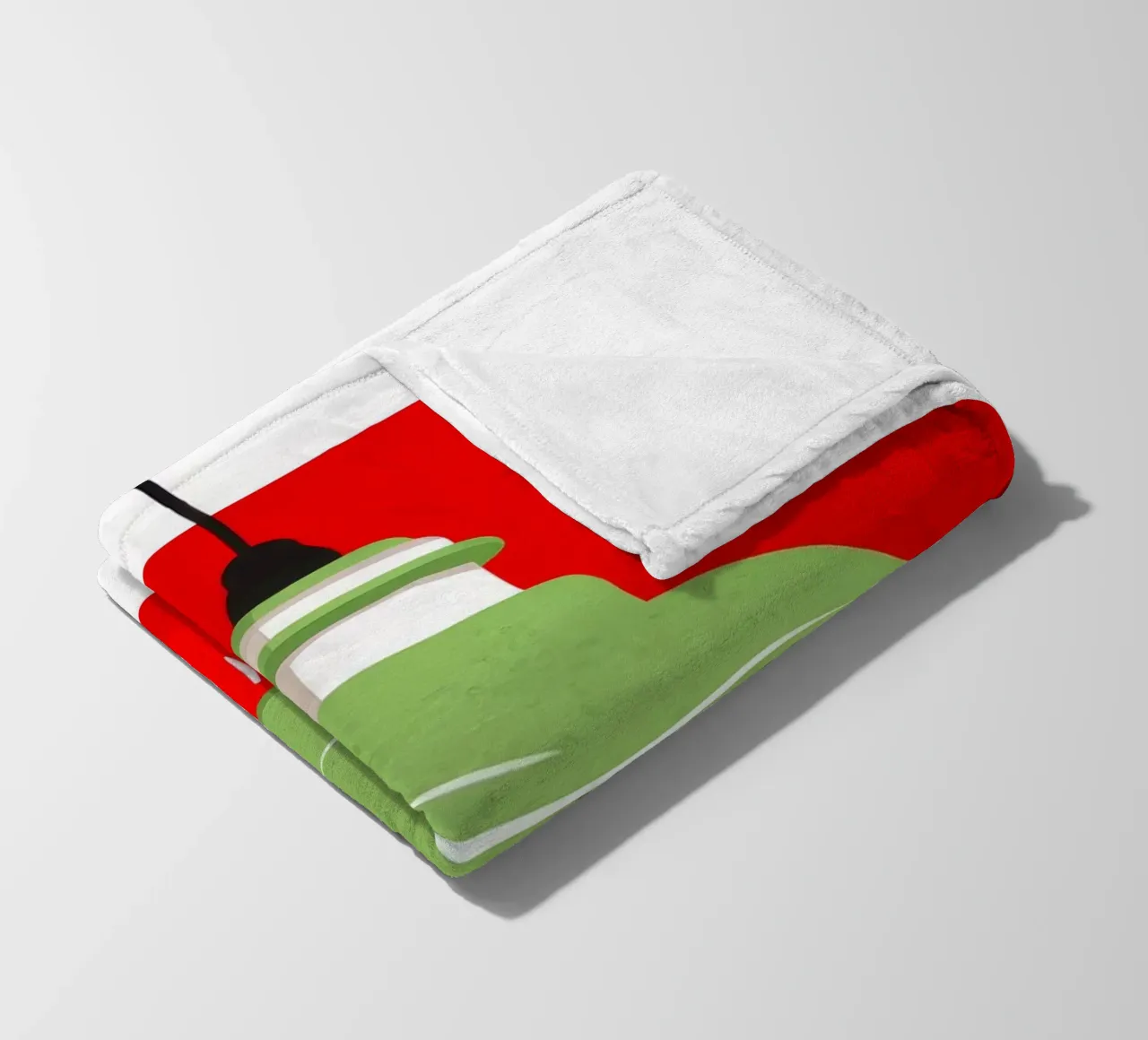 Luce a sospensione verde coperta in pile da Tiga Bersama