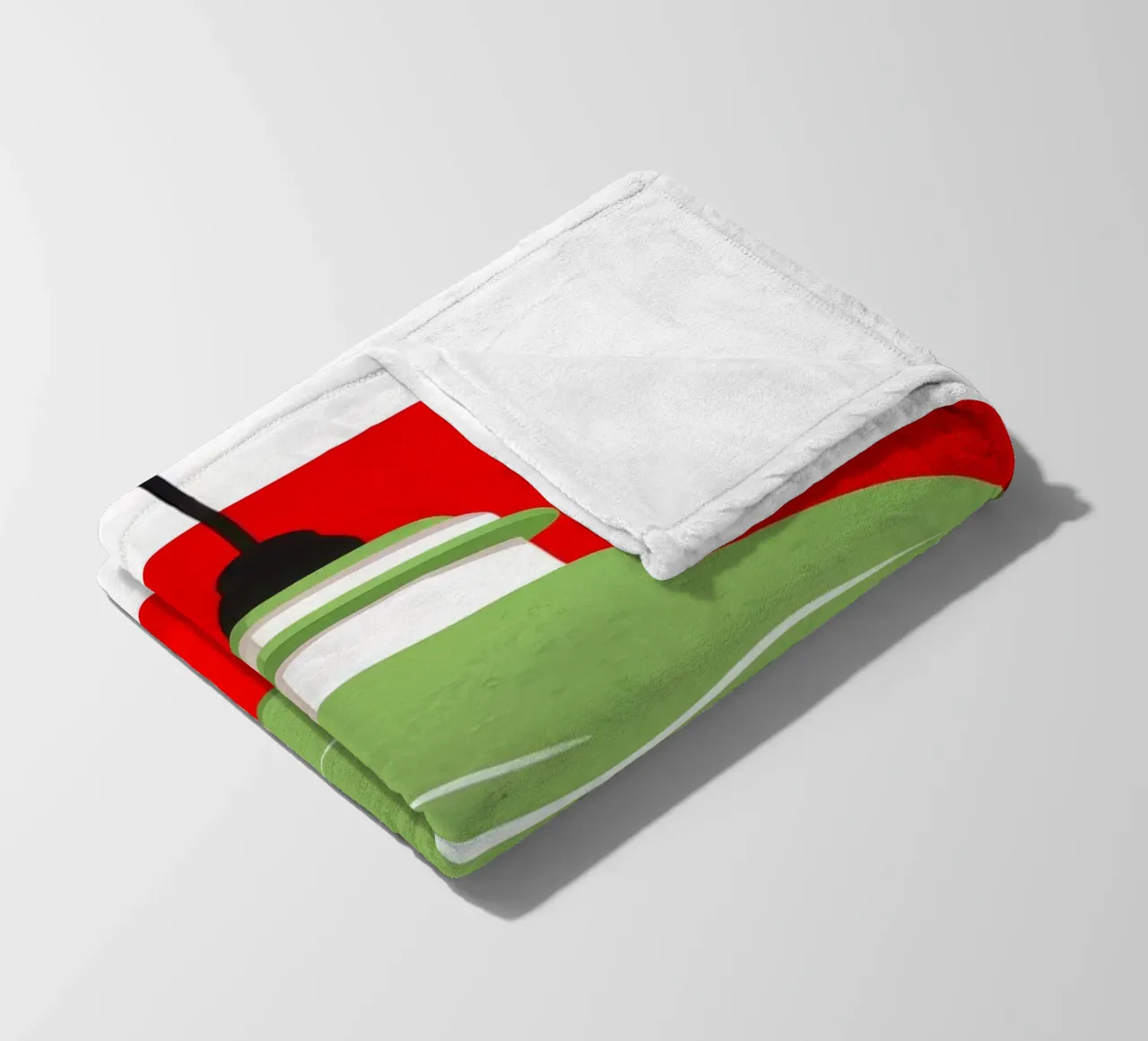 Luce a sospensione verde coperta in pile da Tiga Bersama