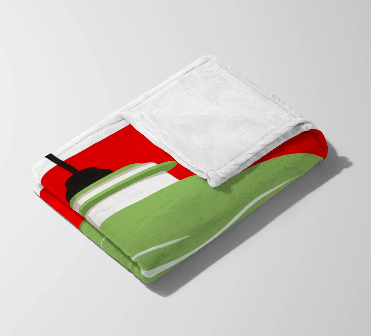 Luce a sospensione verde coperta in pile da Tiga Bersama