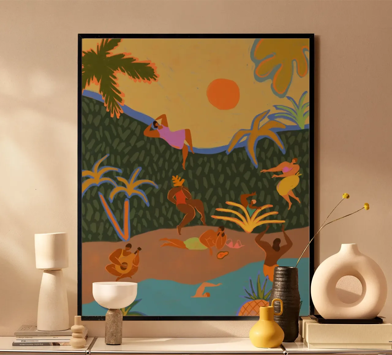 Summer Paradise poster con telaio in plastica da Arty Guava