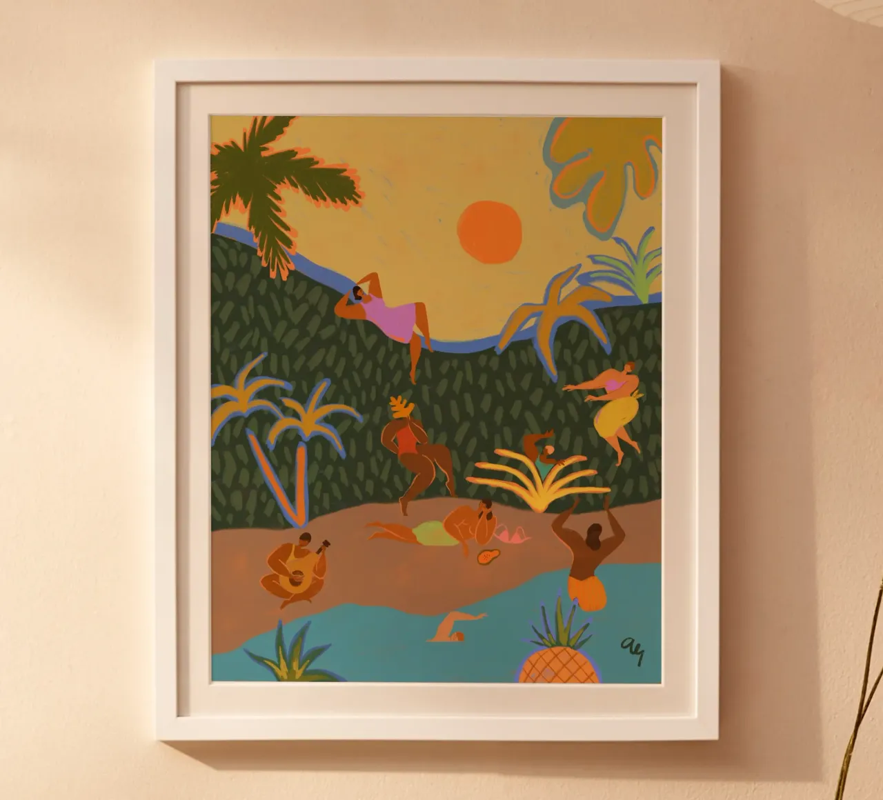 Summer Paradise poster con telaio in plastica da Arty Guava