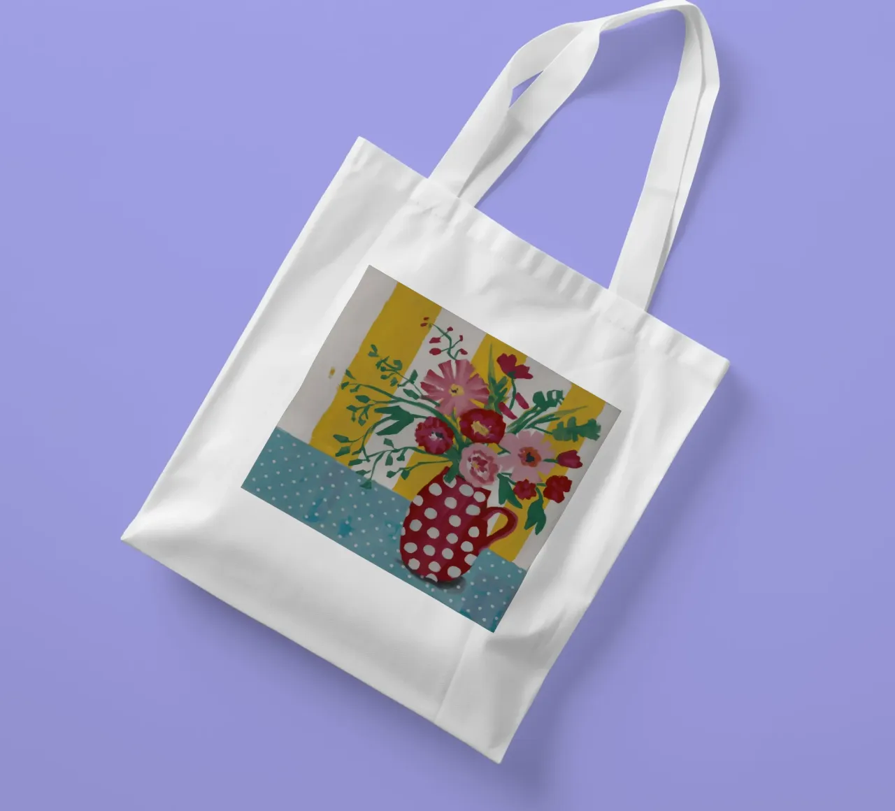 Collage de flores acolchadas tote bag de Fable Tempa