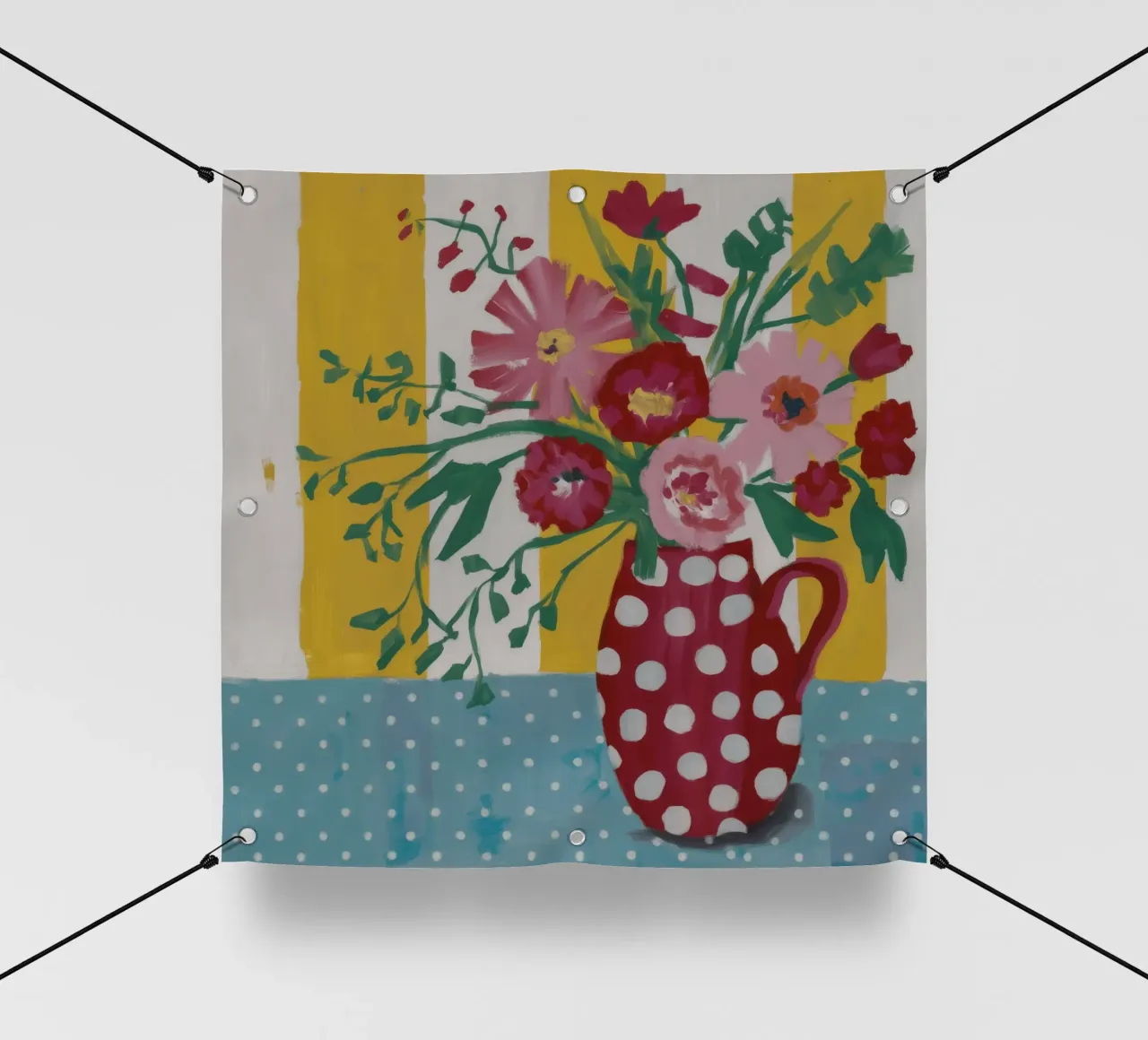 Collage di fiori trapuntati telo in pvc da Fable Tempa