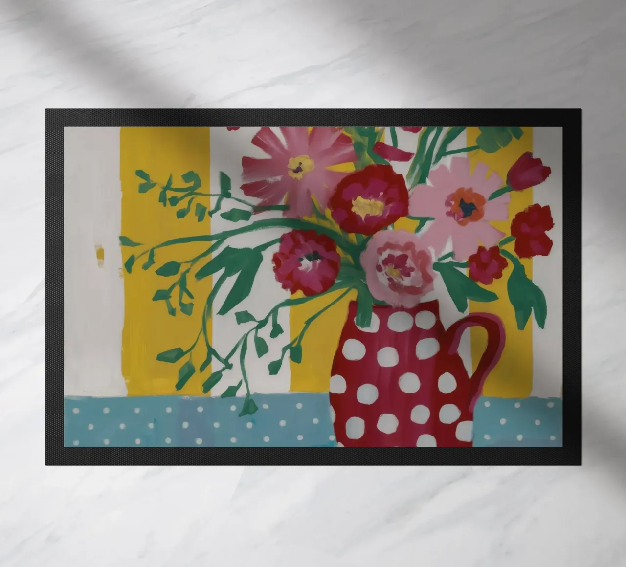Collage di fiori trapuntati zerbino da Fable Tempa