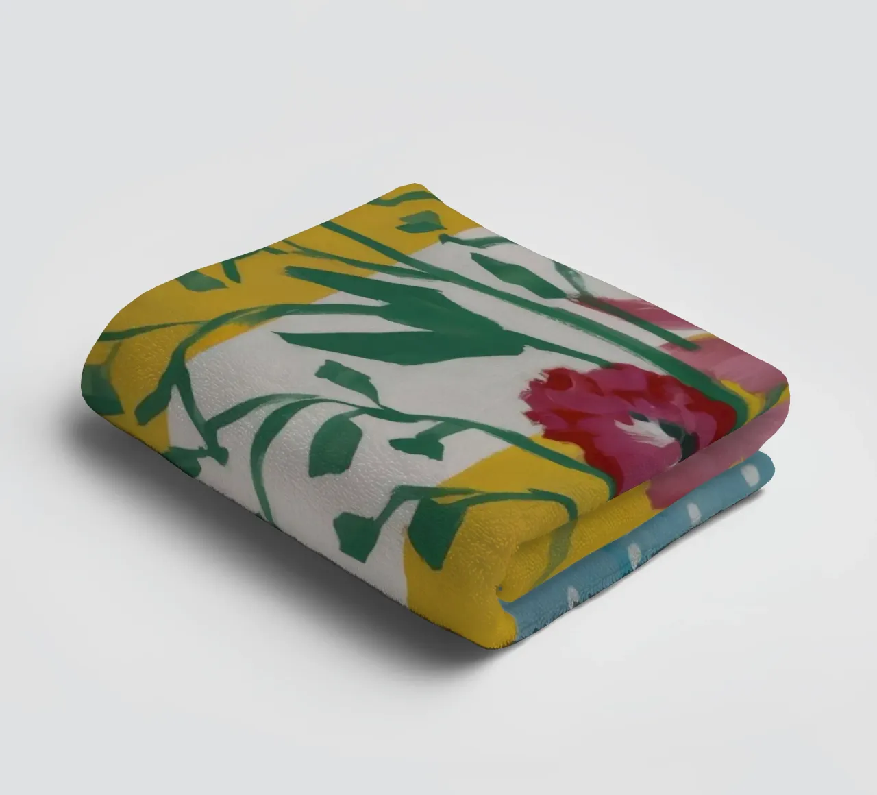 Collage di fiori trapuntati asciugamano da bagno da Fable Tempa