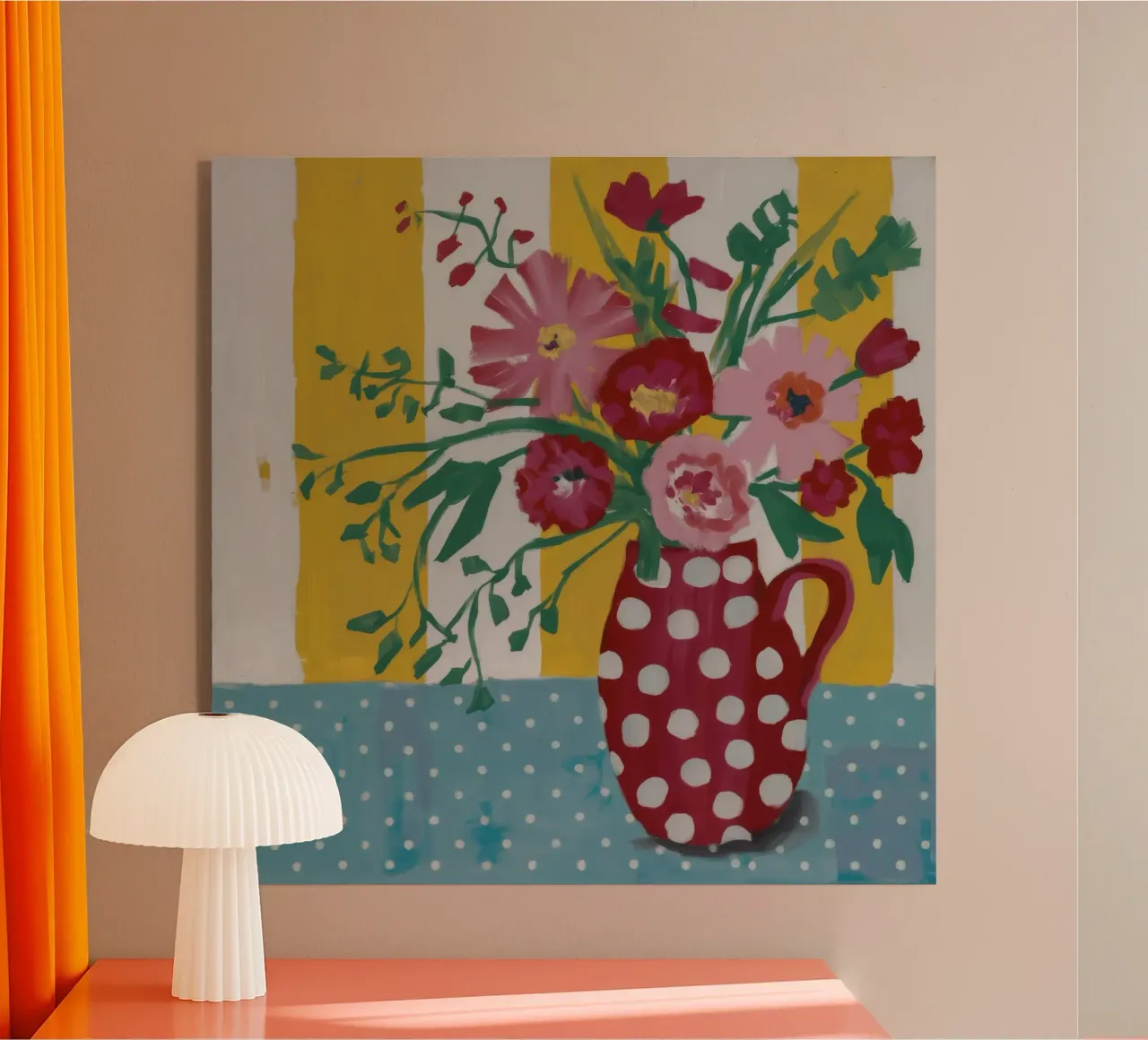 Collage di fiori trapuntati plexiglass da Fable Tempa