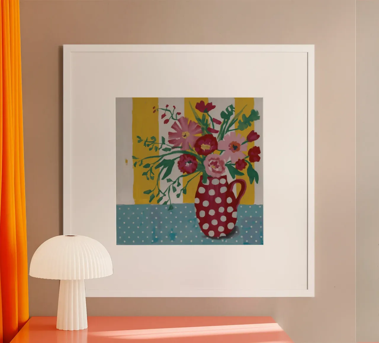 Collage di fiori trapuntati poster con telaio in plastica da Fable Tempa