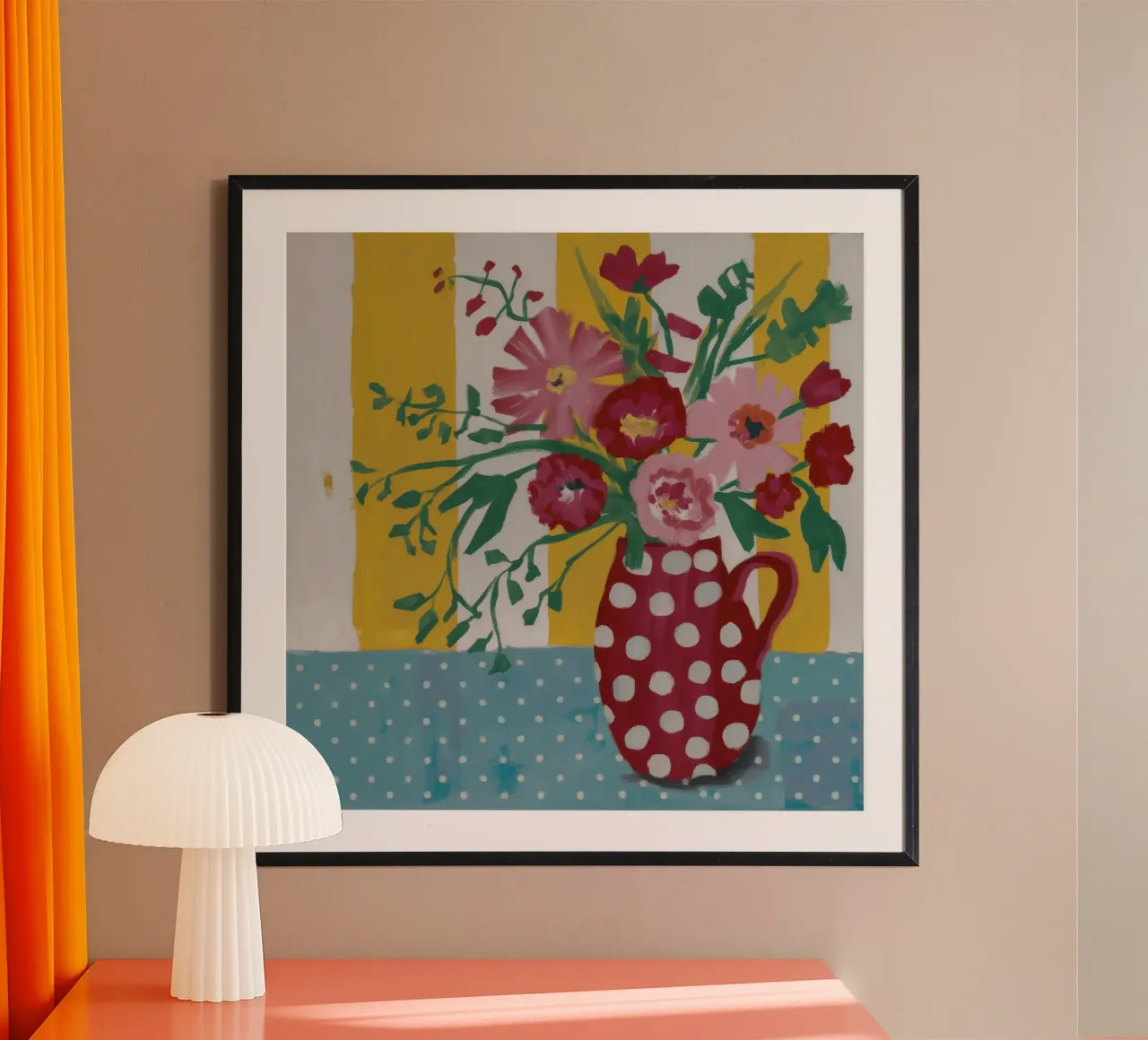 Collage di fiori trapuntati poster con telaio in plastica da Fable Tempa