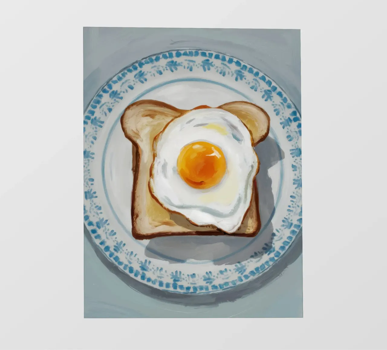 Piatto di uova su pane tostato pellicola backlit da Tiga Bersama