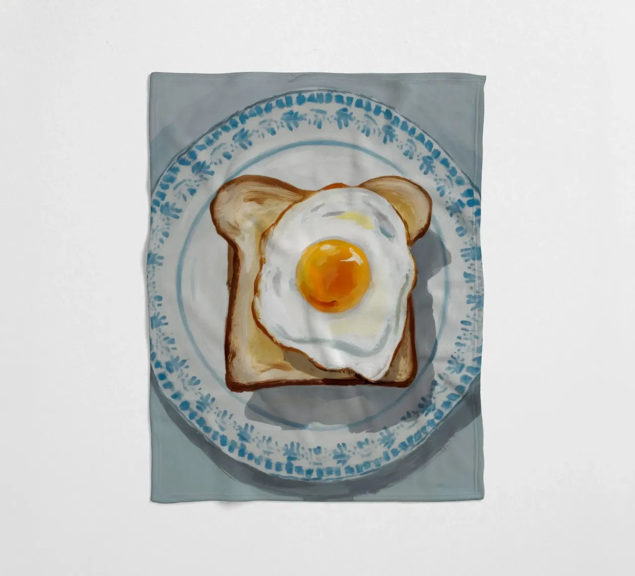Ei auf Toastteller Fleecedecke von Tiga Bersama