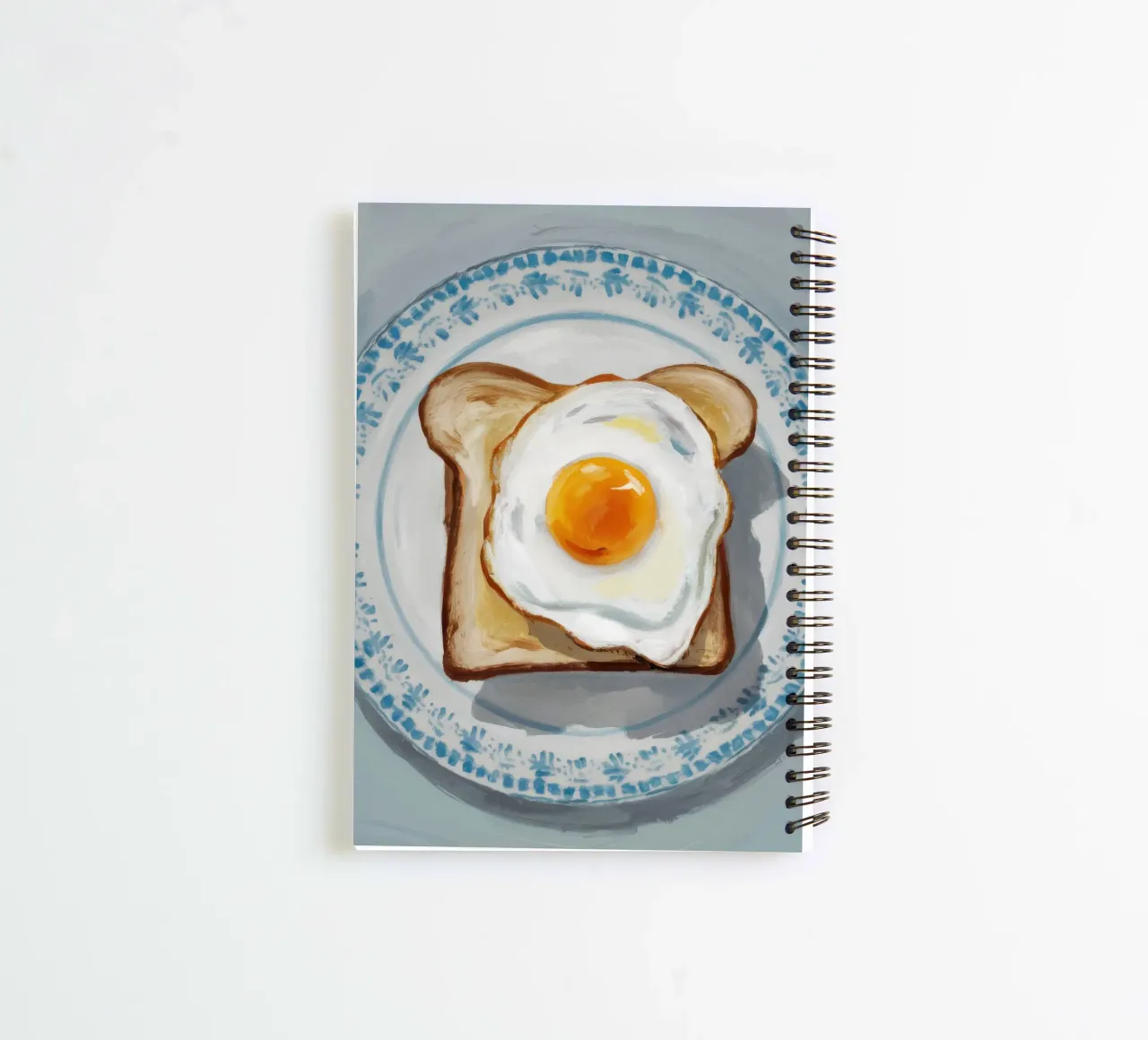 Egg on Toast Plate spiral notebook by Tiga Bersama