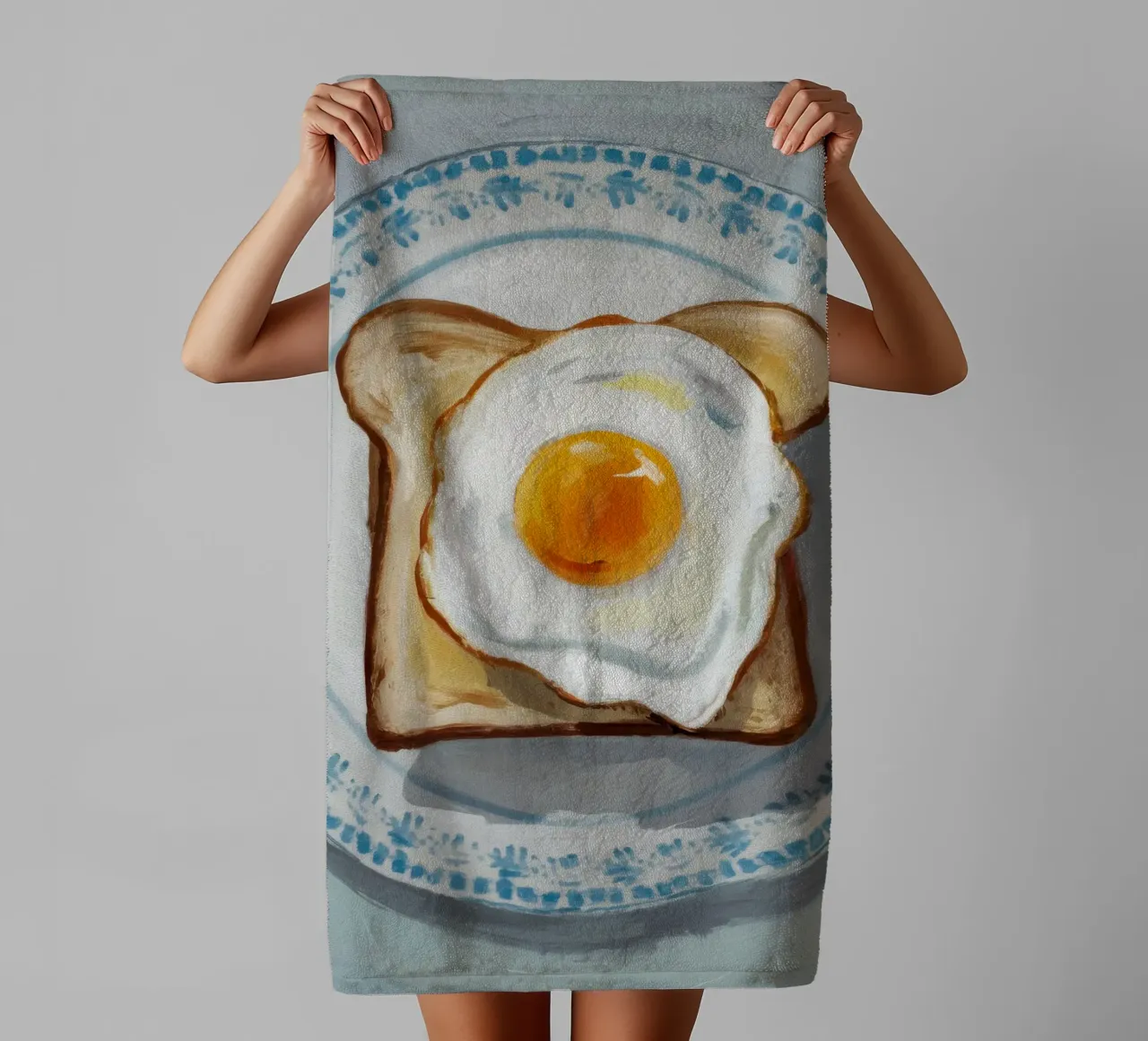 Ei auf Toastteller Handtuch von Tiga Bersama