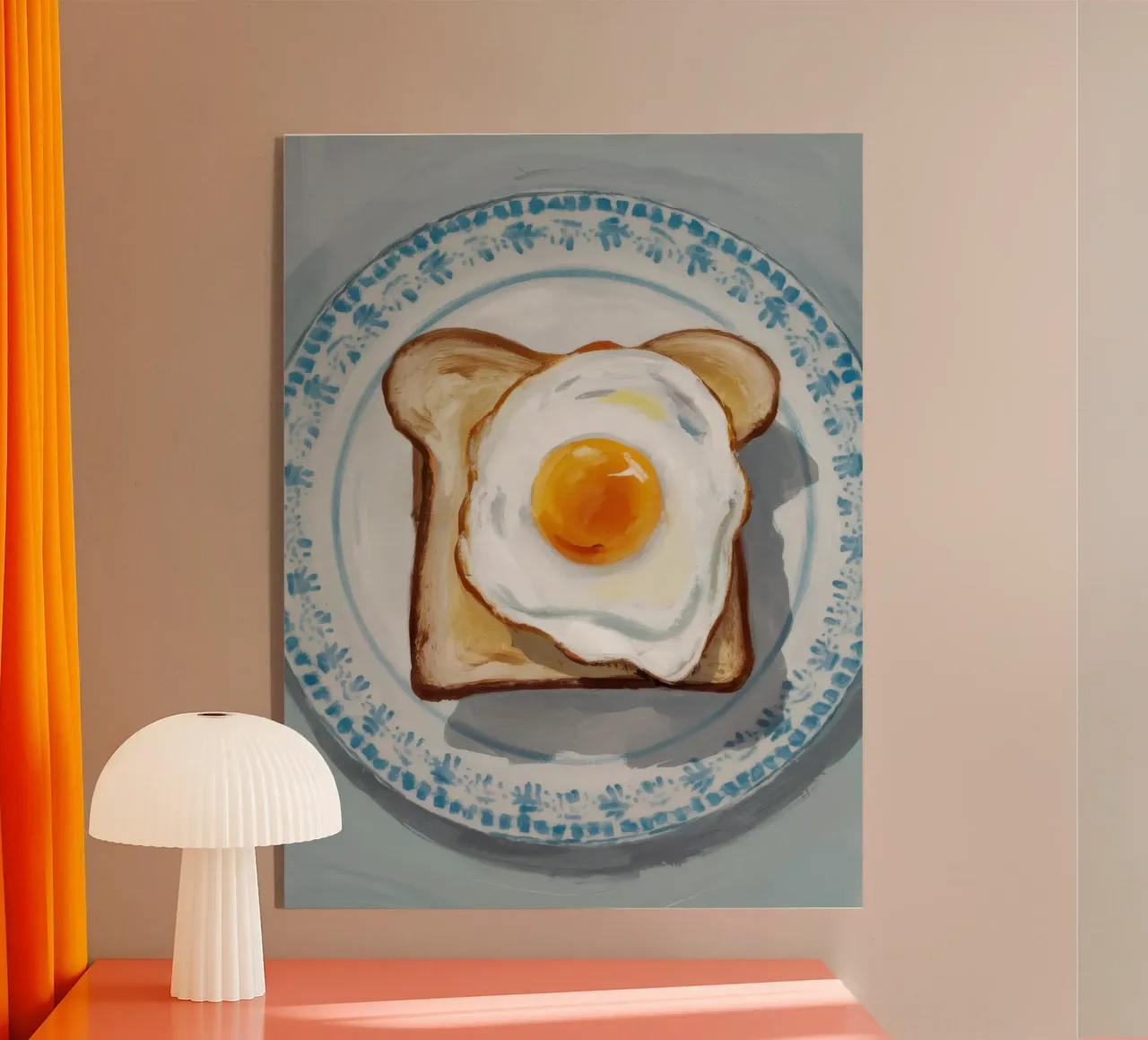 Ei auf Toastteller Acryl-Glas von Tiga Bersama