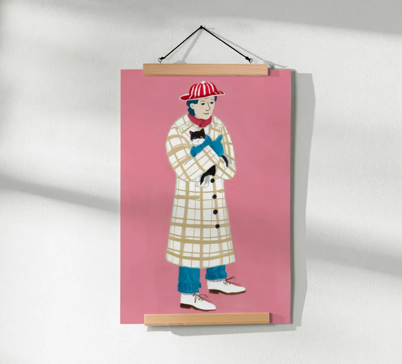 Detective in rosa poster con telaio in plastica da Tiga Bersama
