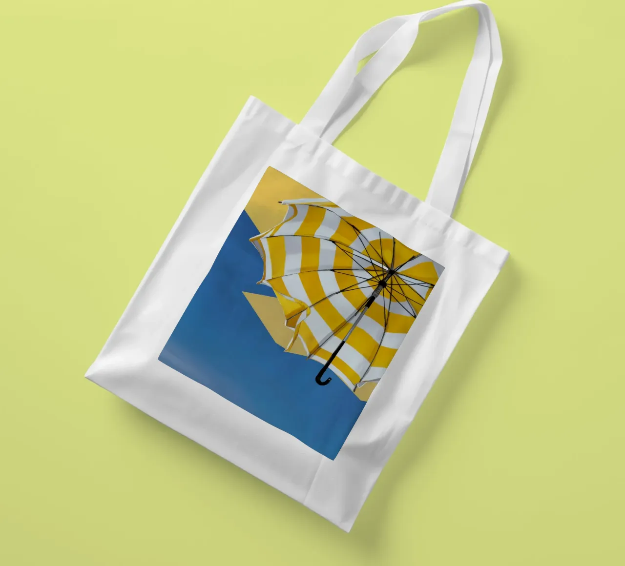 Yellow Umbrella Rain tote bag by Tiga Bersama