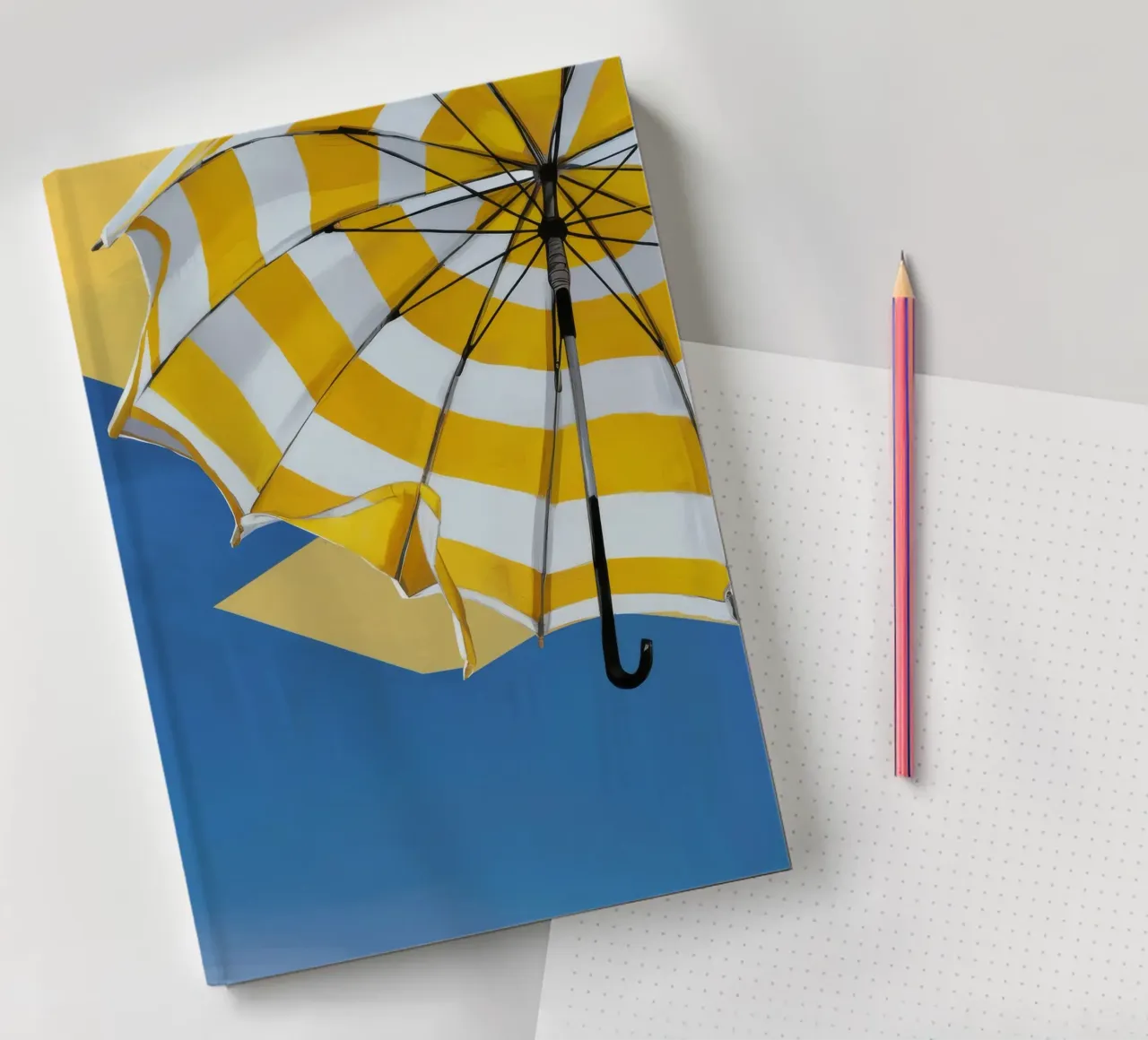 Parapluie jaune Pluie carnet de notes de Tiga Bersama