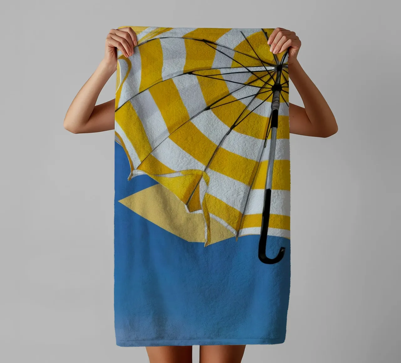 Parapluie jaune Pluie serviette de bain de Tiga Bersama