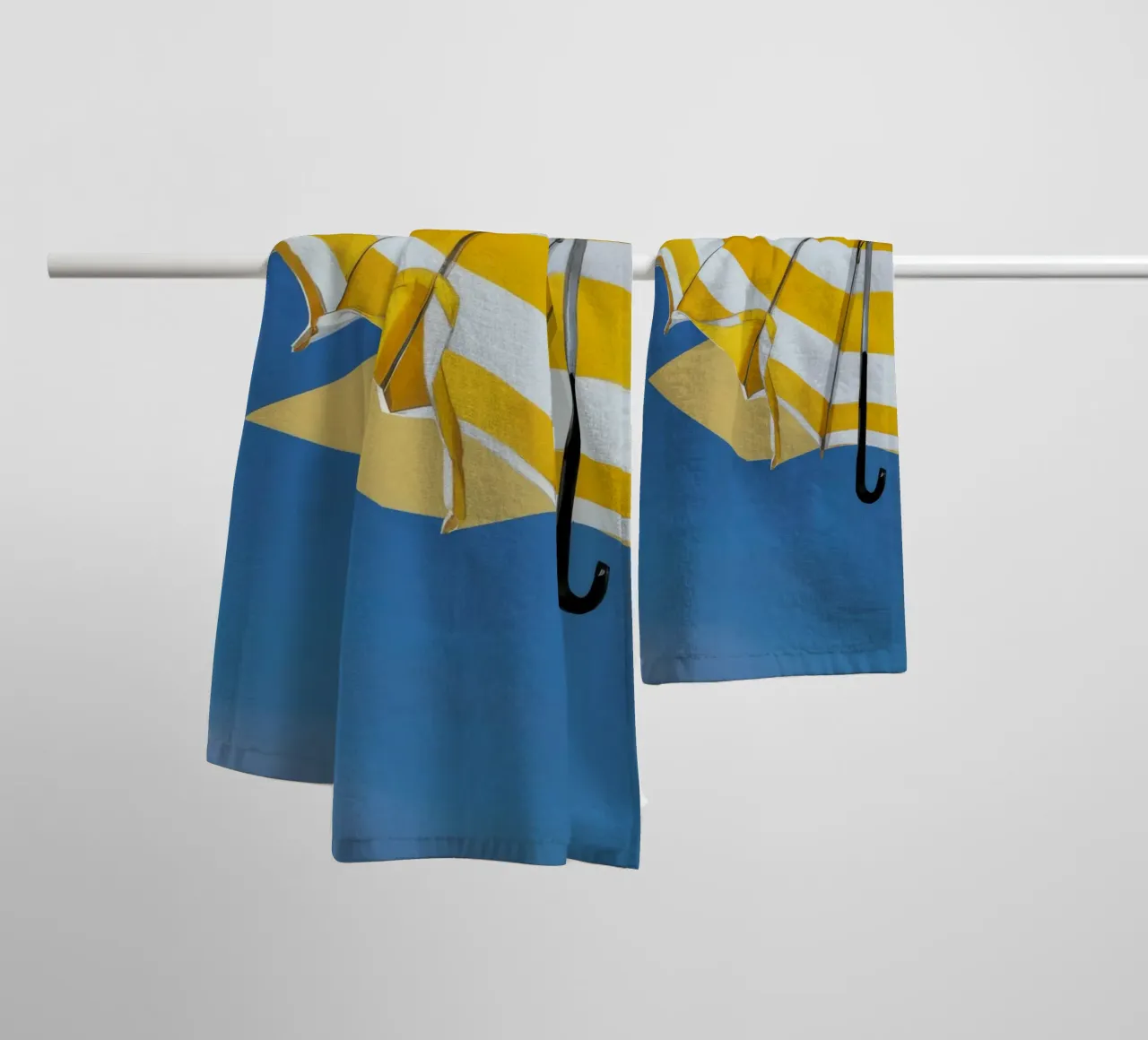 Parapluie jaune Pluie serviette de bain de Tiga Bersama