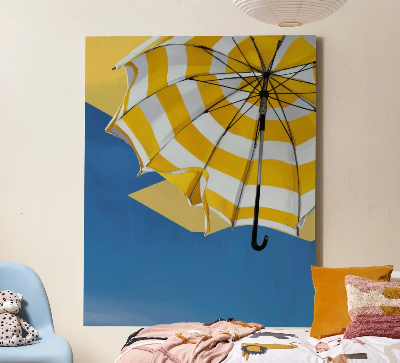 Gele paraplu regen canvas van Tiga Bersama
