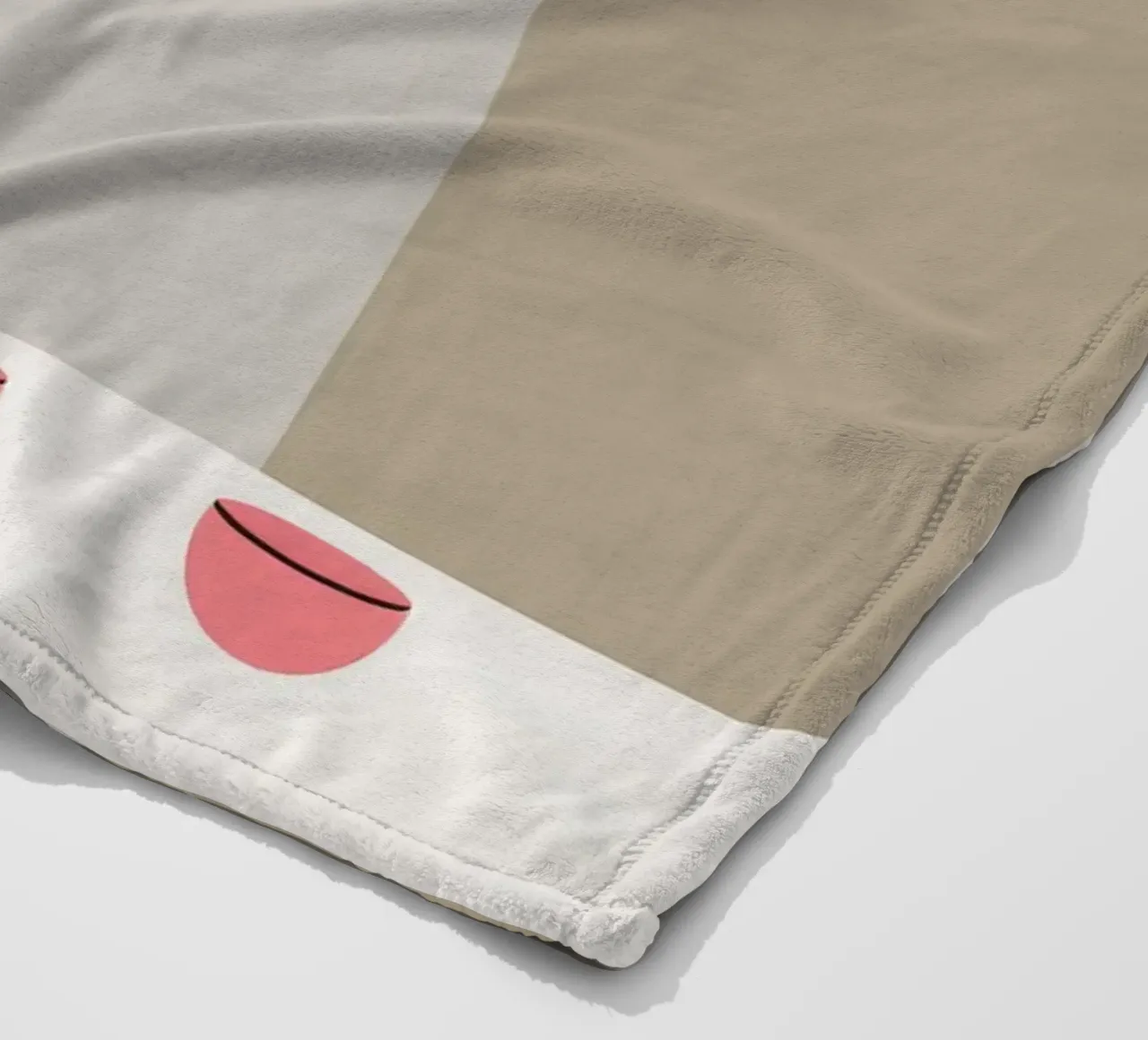 Lampada rossa minimalista coperta in pile da Tiga Bersama