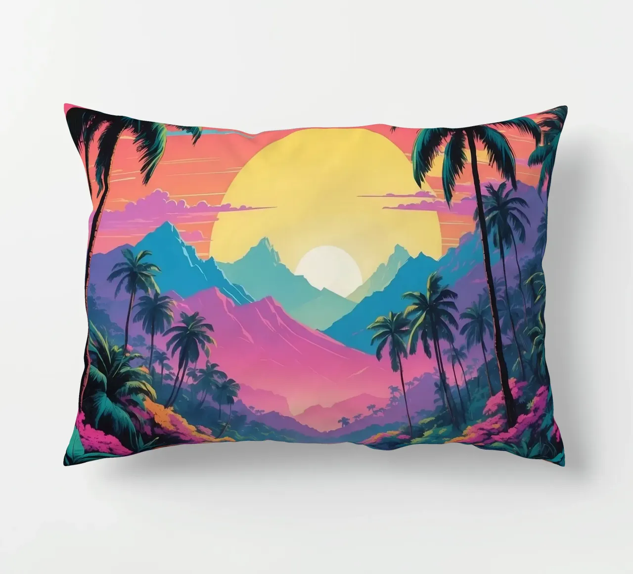 sunset in the forest decorative cushion by van hellen