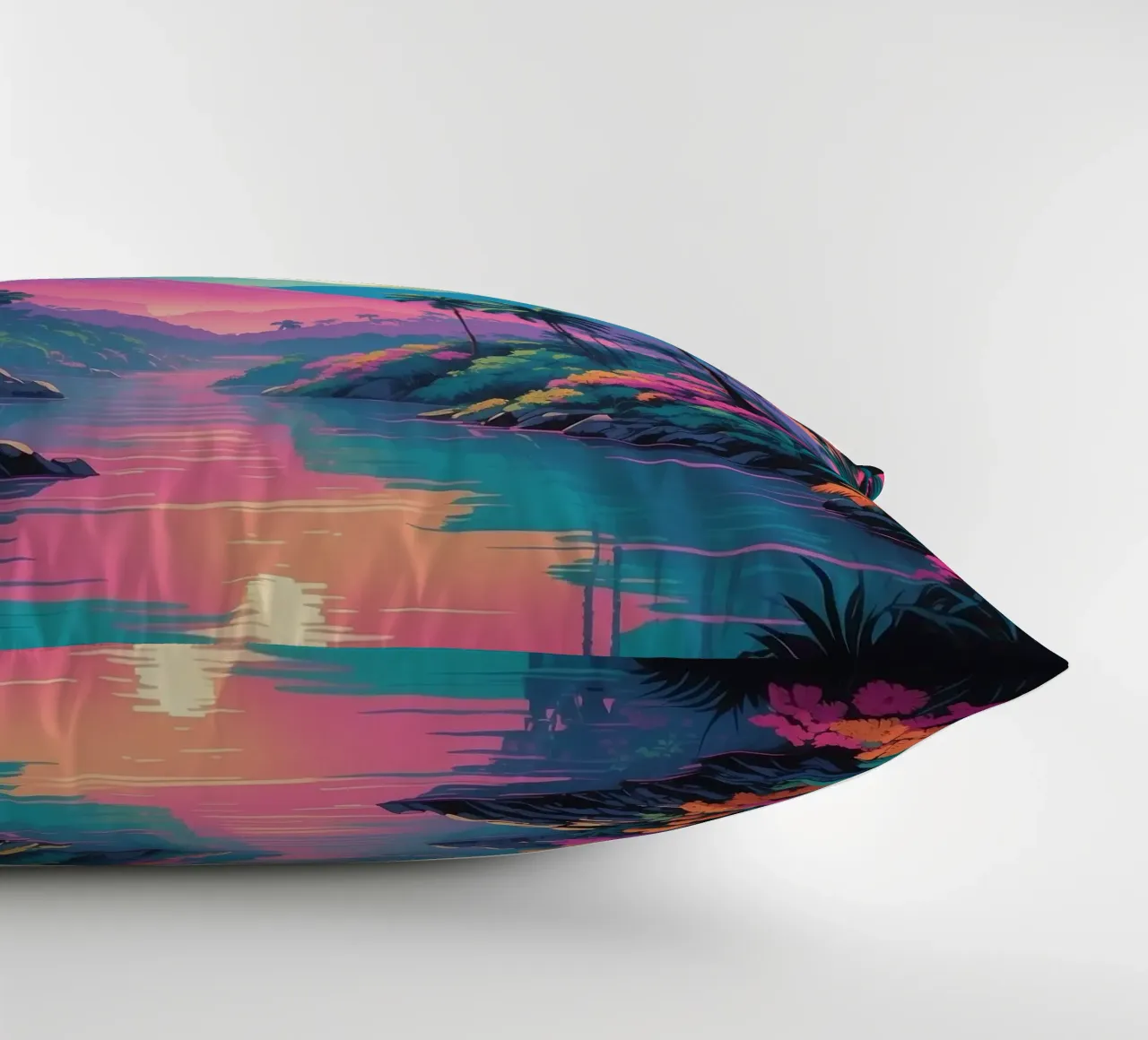 sunset in the forest decorative cushion by van hellen