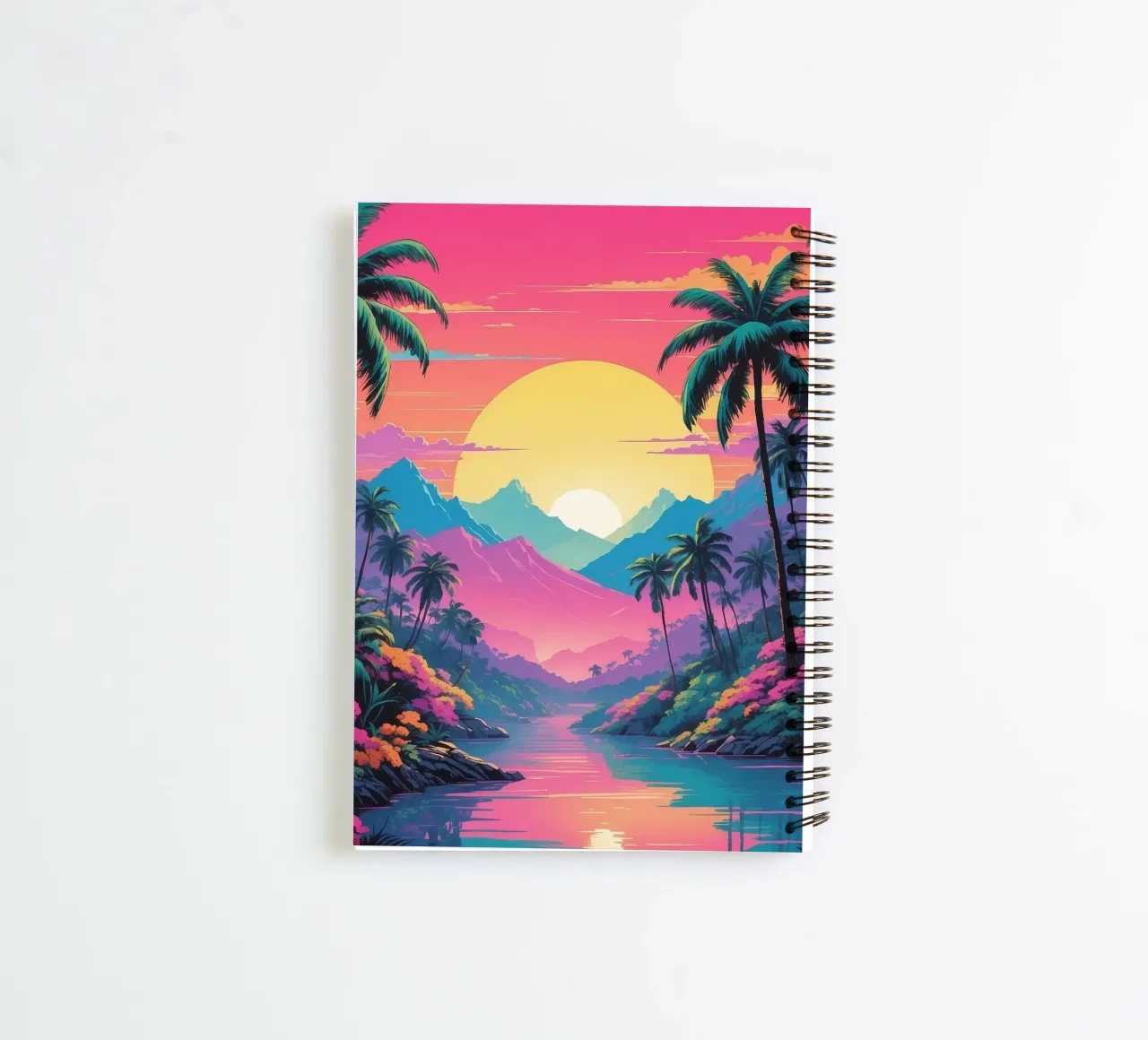 sunset in the forest spiral notebook by van hellen