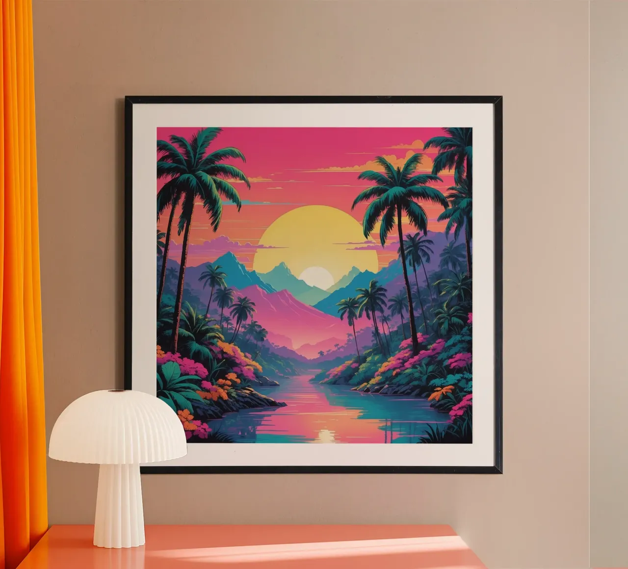 sunset in the forest hahnemühle by van hellen