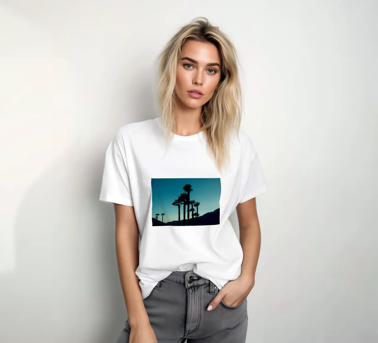 Ascona Palm Silhouettes t-shirt da FujiSwiss