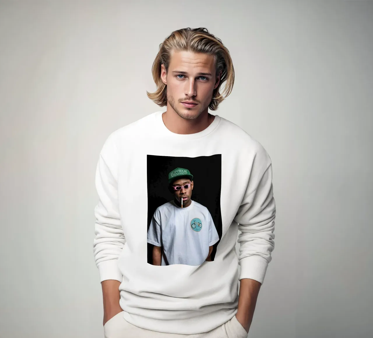 Cute Smoking Style Tyler The Creator Poster felpa da edanfargol