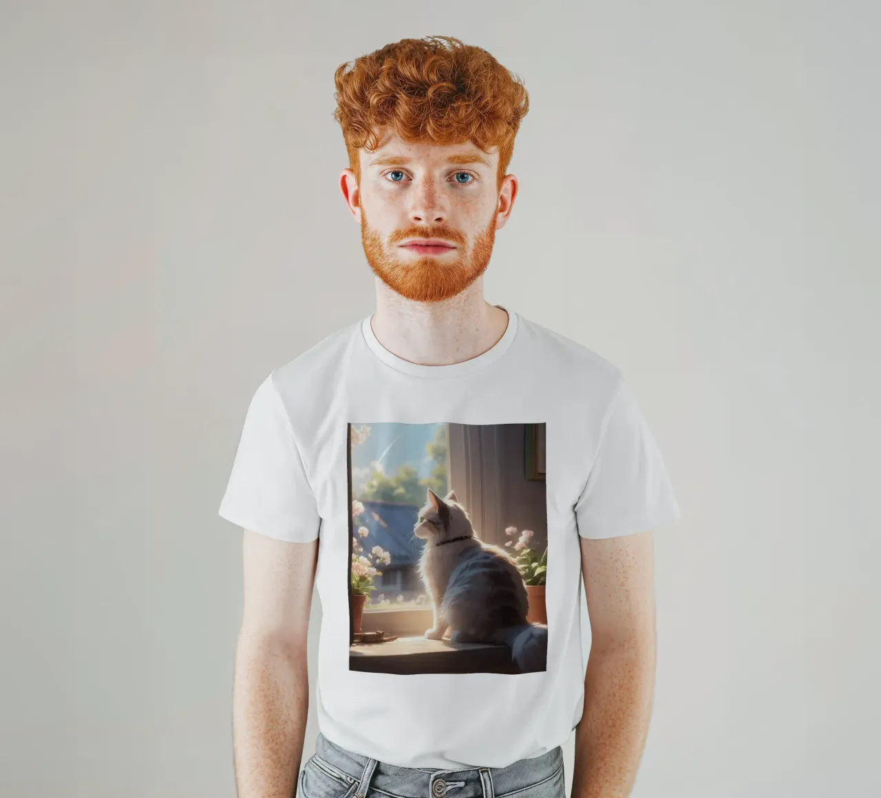 gatto soffice t-shirt da van hellen