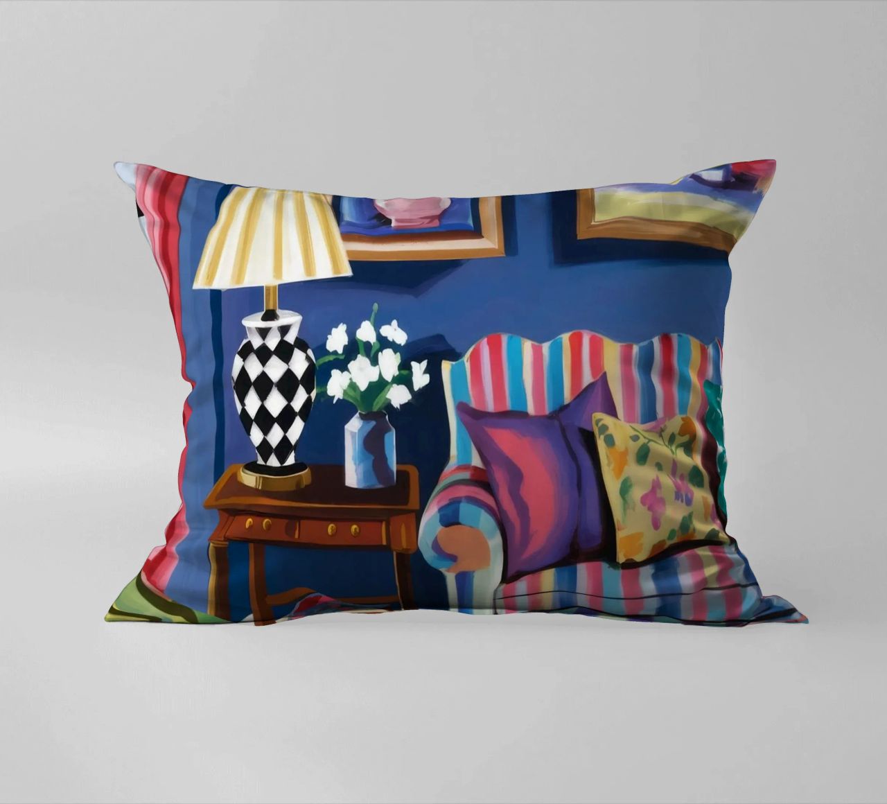 Maximalist Reading Nook decorative cushion by Tiga Bersama