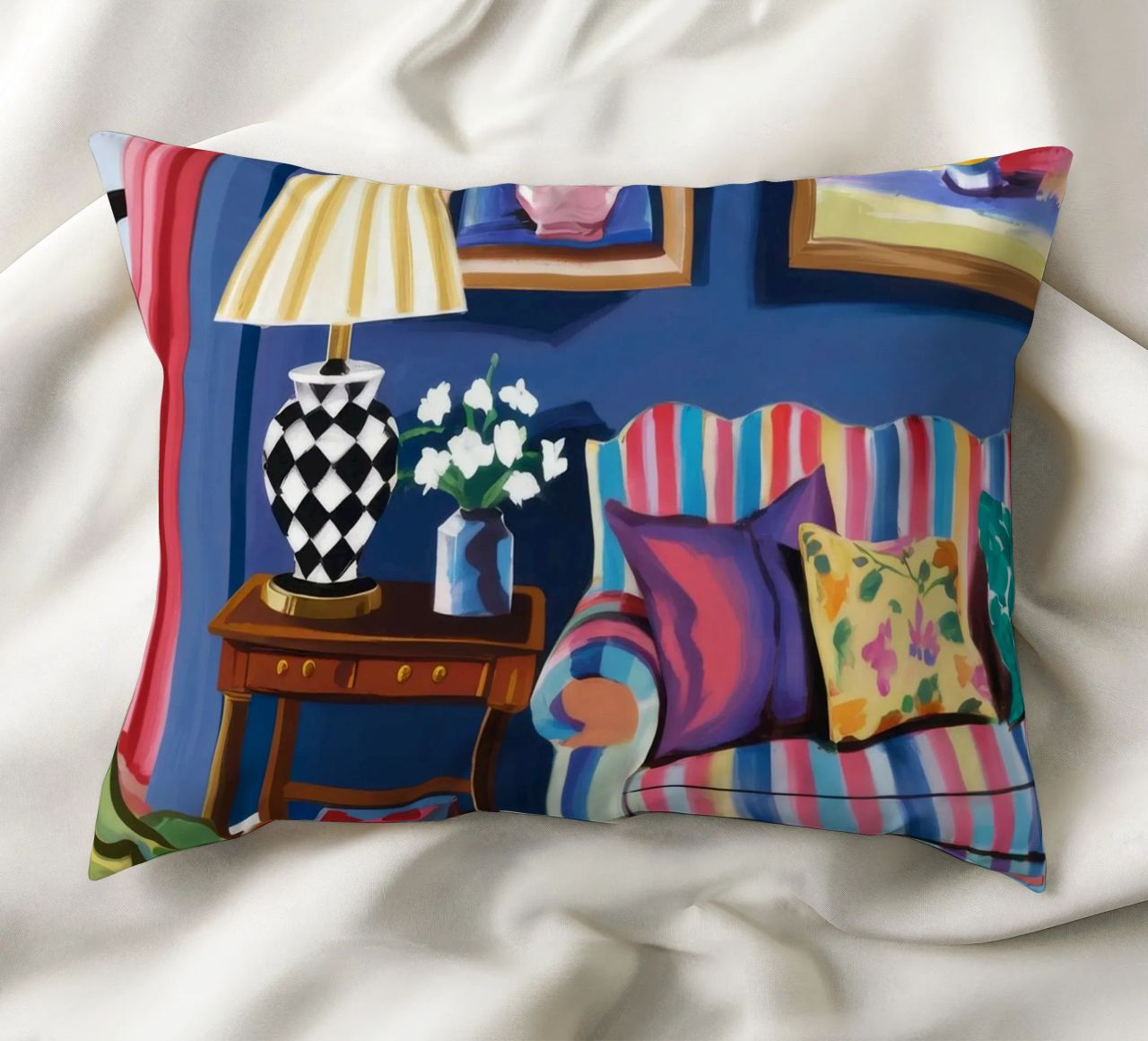 Maximalist Reading Nook decorative cushion by Tiga Bersama