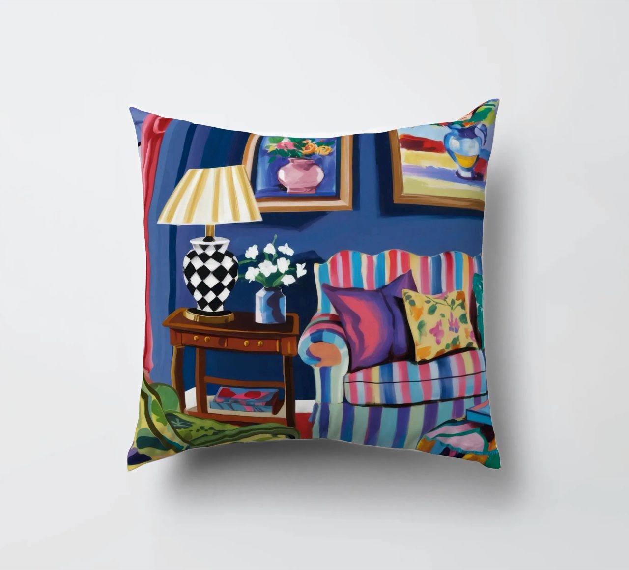 Maximalist Reading Nook decorative cushion by Tiga Bersama