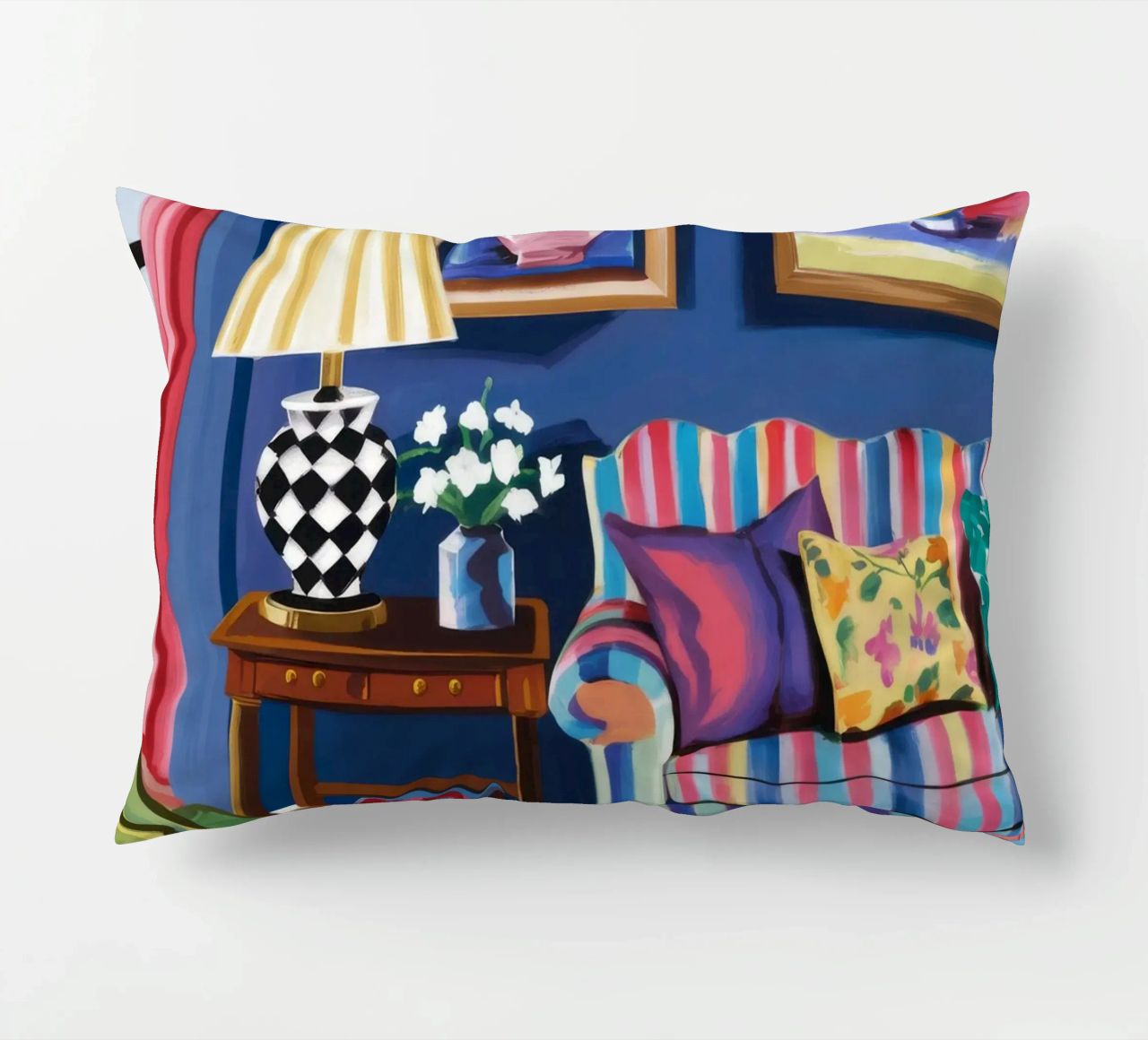 Maximalist Reading Nook decorative cushion by Tiga Bersama