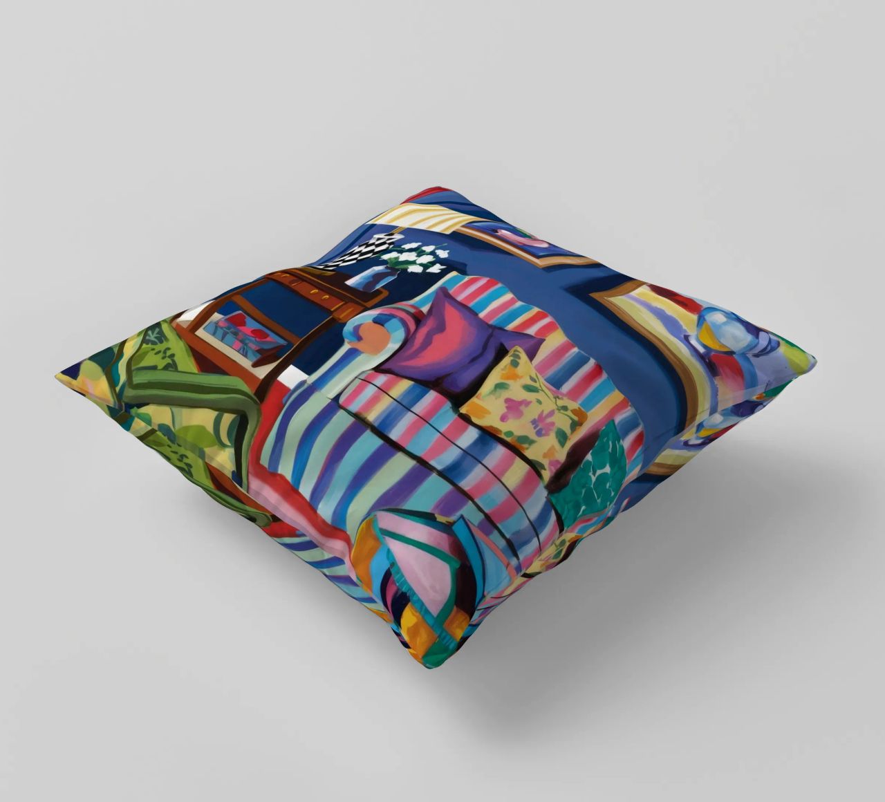 Maximalist Reading Nook decorative cushion by Tiga Bersama