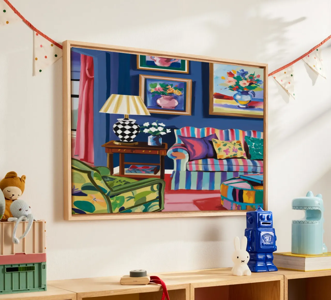 Maximalistische Leseecke Leinwand von Tiga Bersama