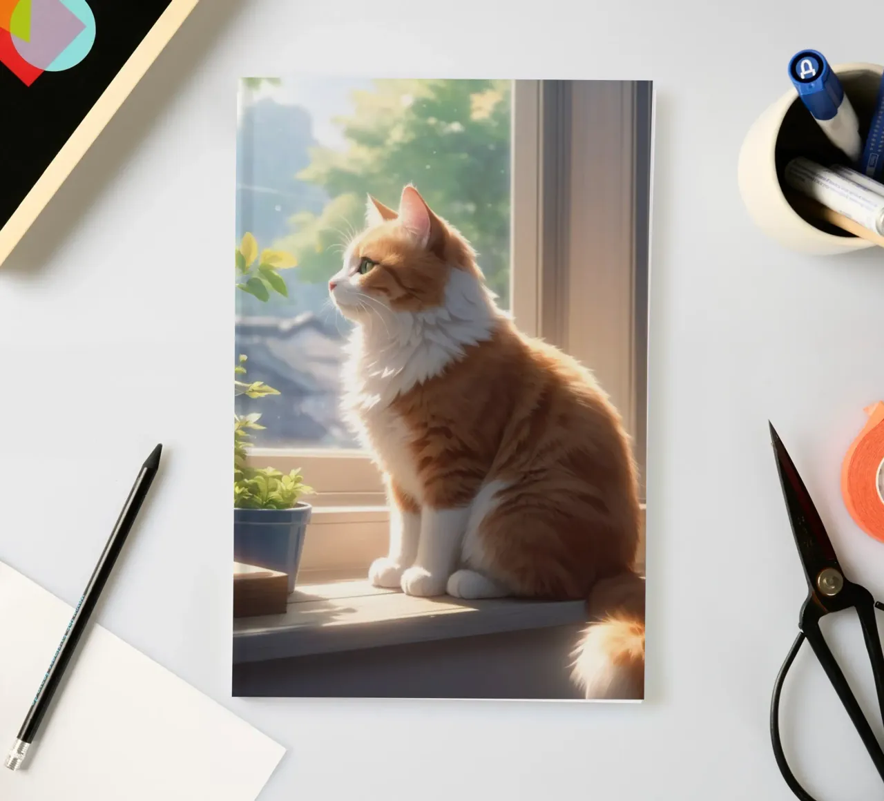 fluffy cat notebook by van hellen