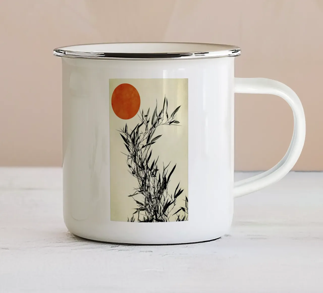 Japanese Birch tazza in smalto da Kubistika